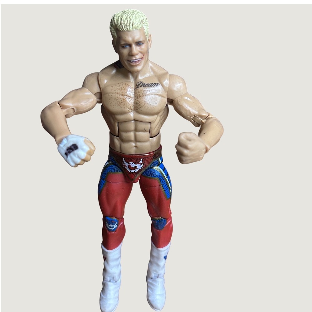 Mattel WWE Cody Rhodes Action Figure 7" Red Blue White 2012 wrestling toy